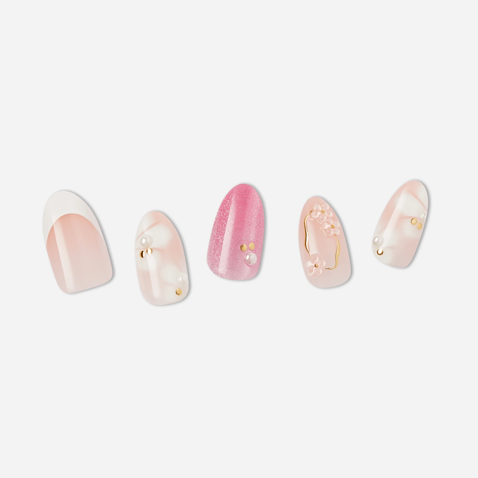 Nude · Pink · Muted nail art