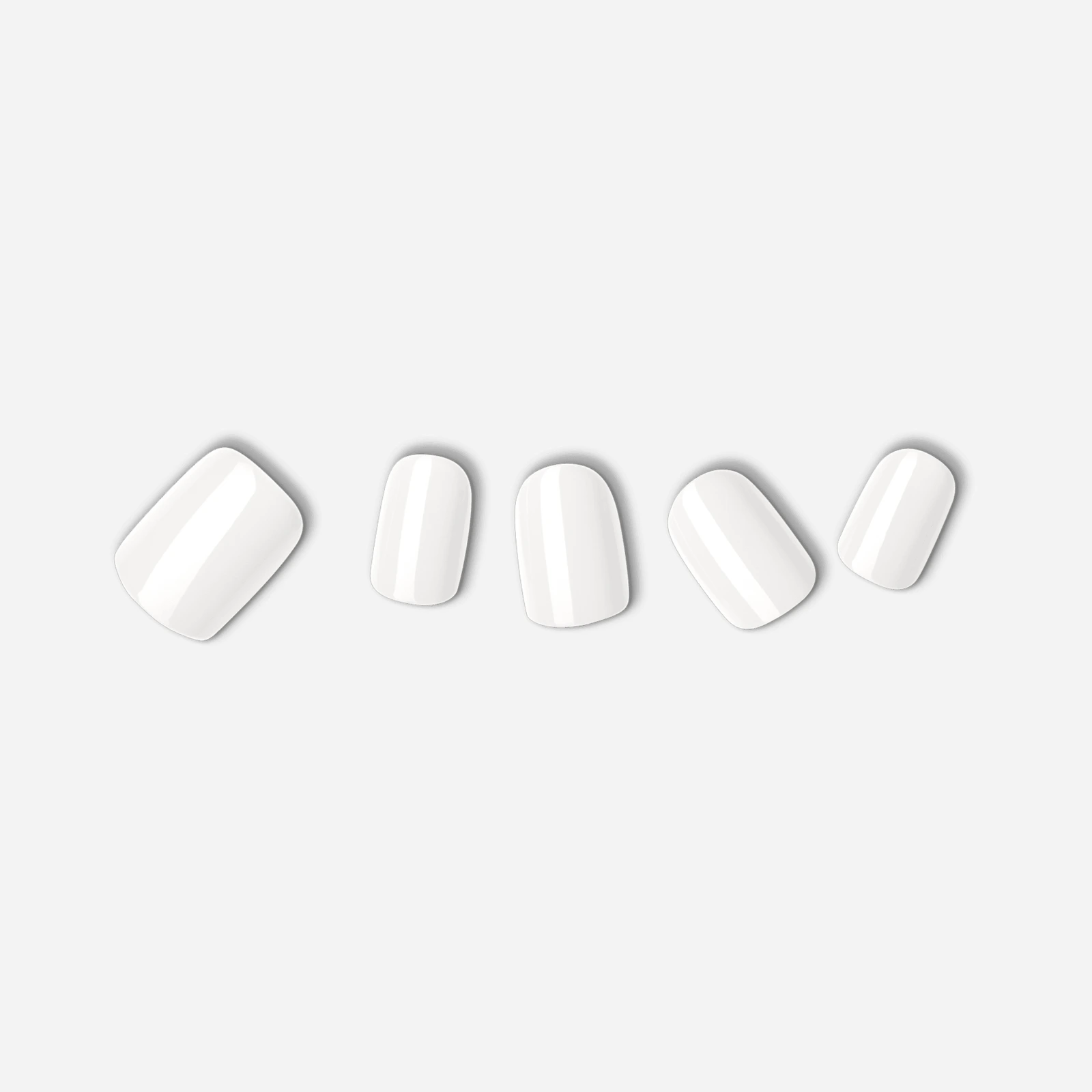 White · Solid color · Short nail art