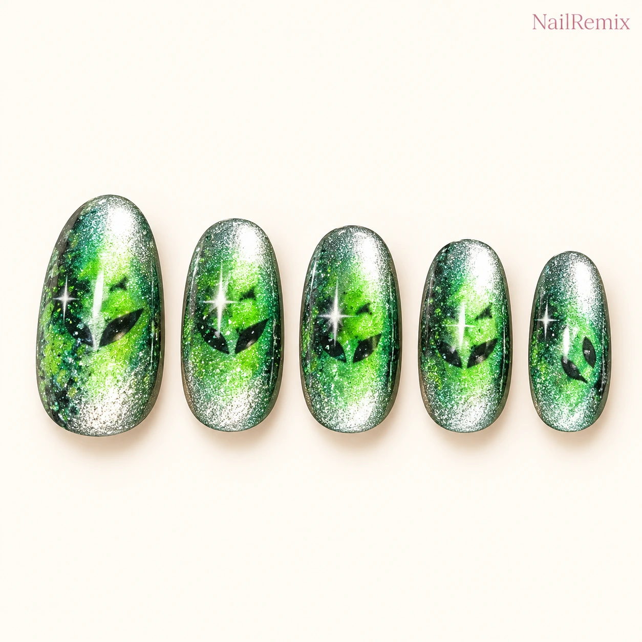 Blue & green · Green · Fine shimmer