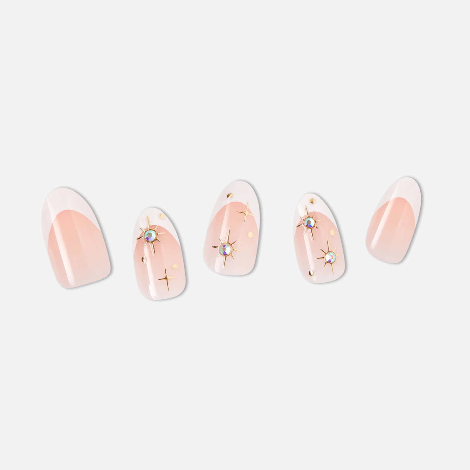 Nude · Pink · White nail art