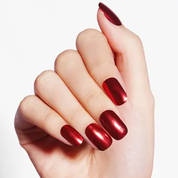Red · Solid color · Chrome nail art