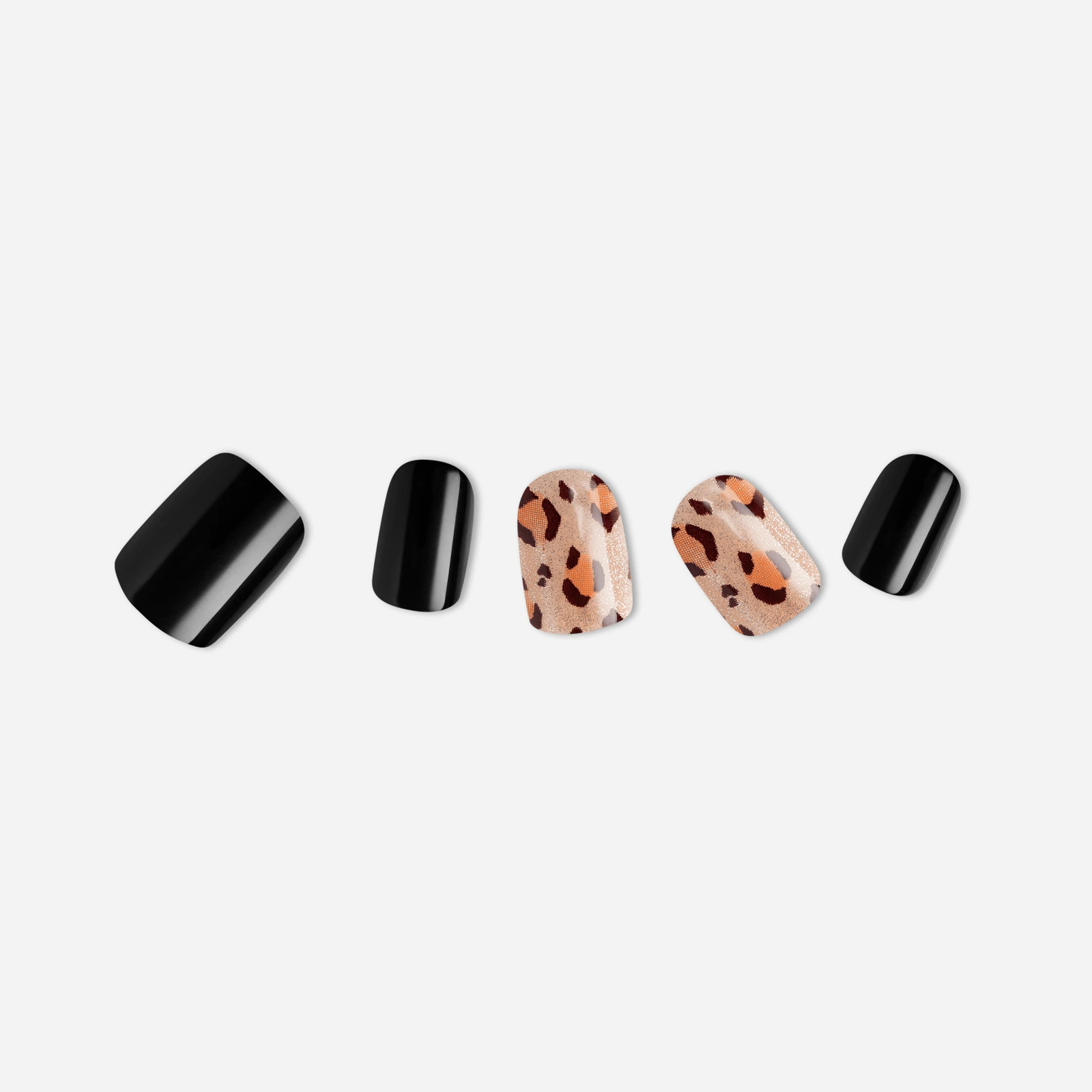 Nude · Brown · Black nail art