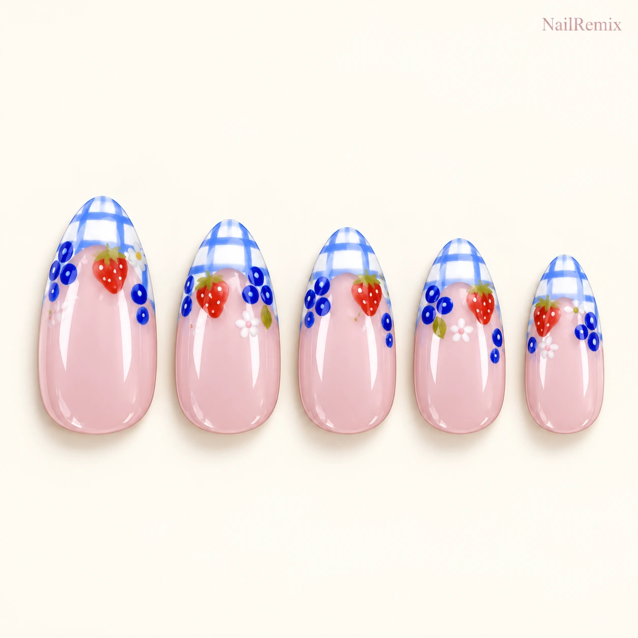 Nude · Blue & green · Blue nail art