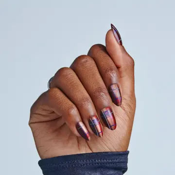 Red · Chrome · 3D accents nail art