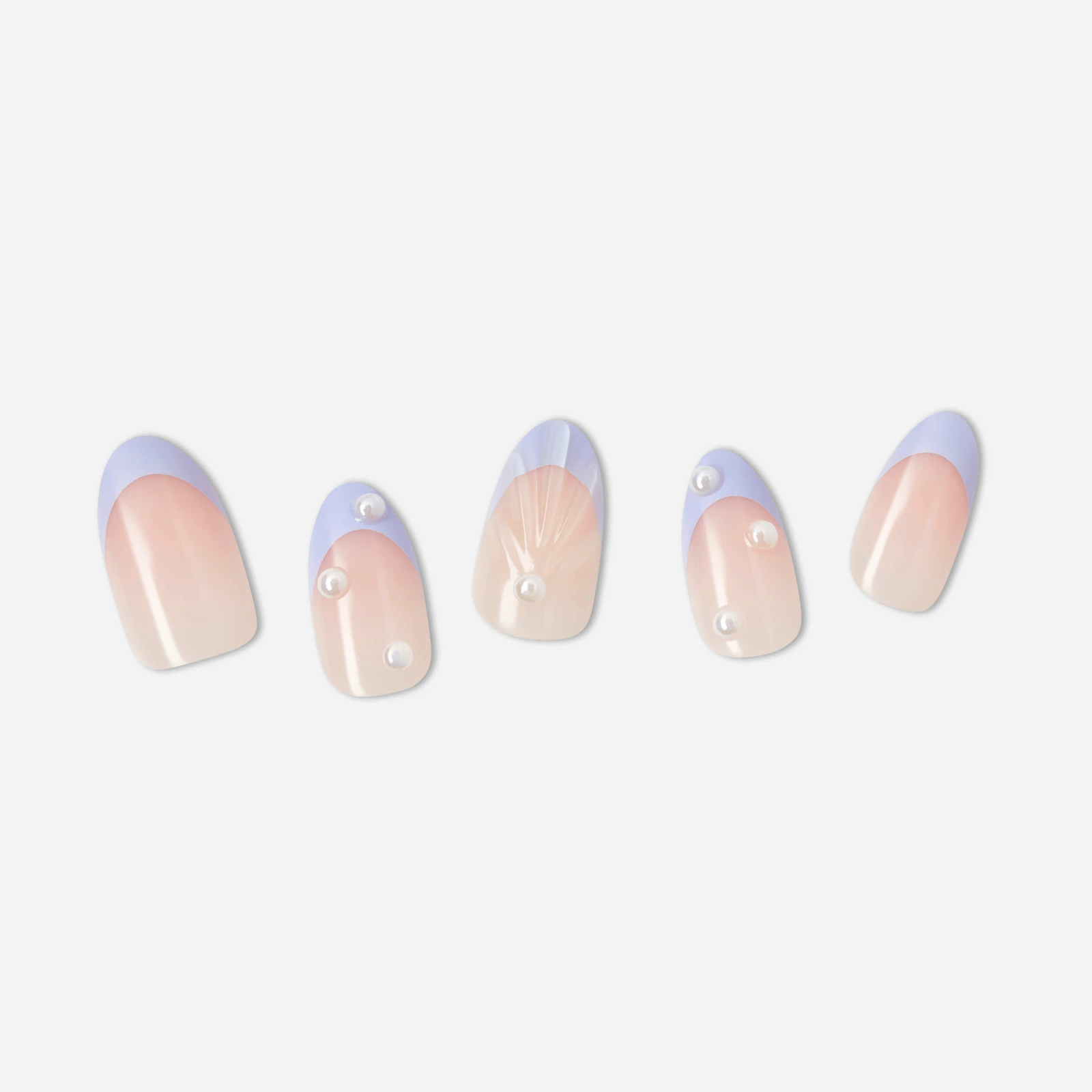Nude · Purple · Muted nail art