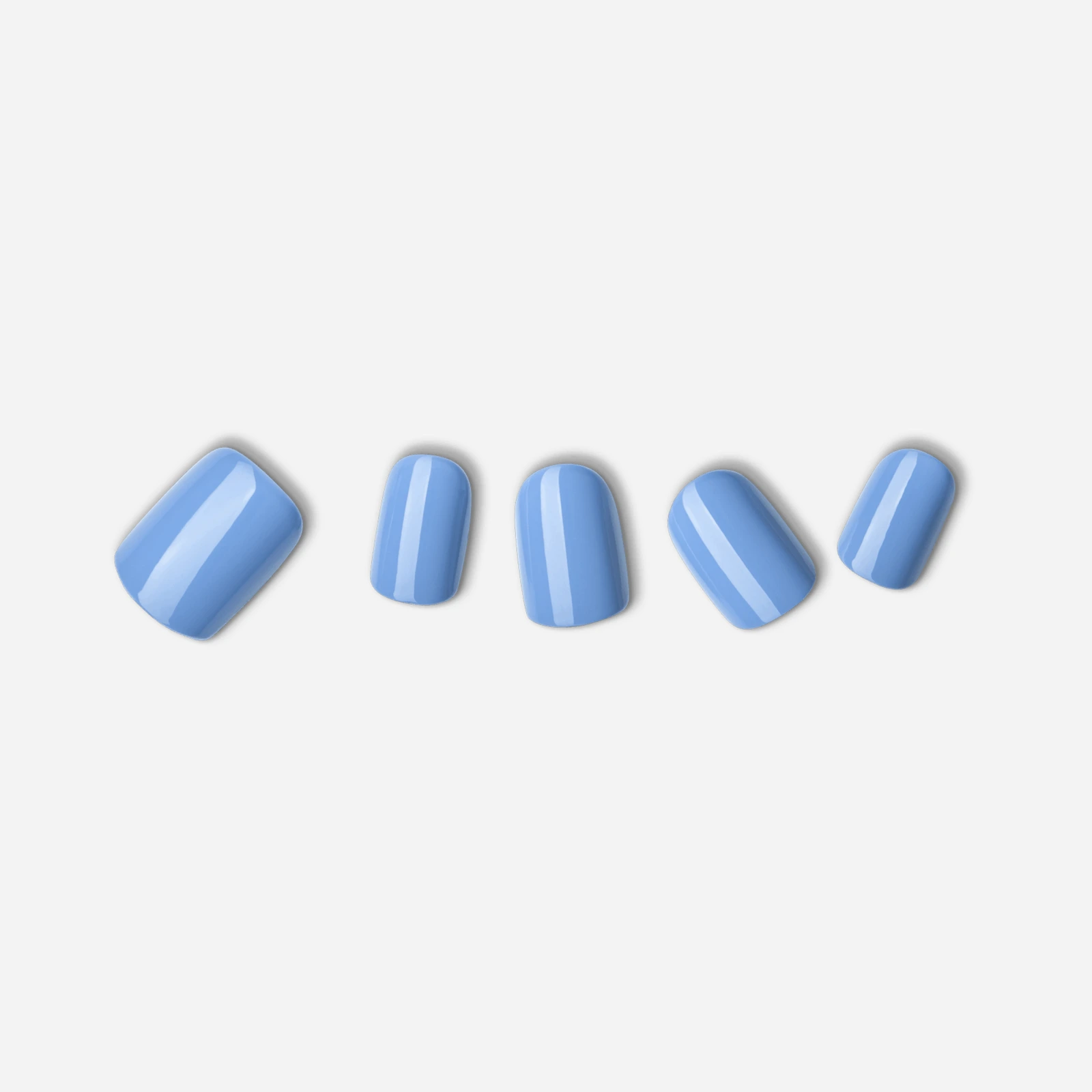 Blue · Solid color · Short nail art