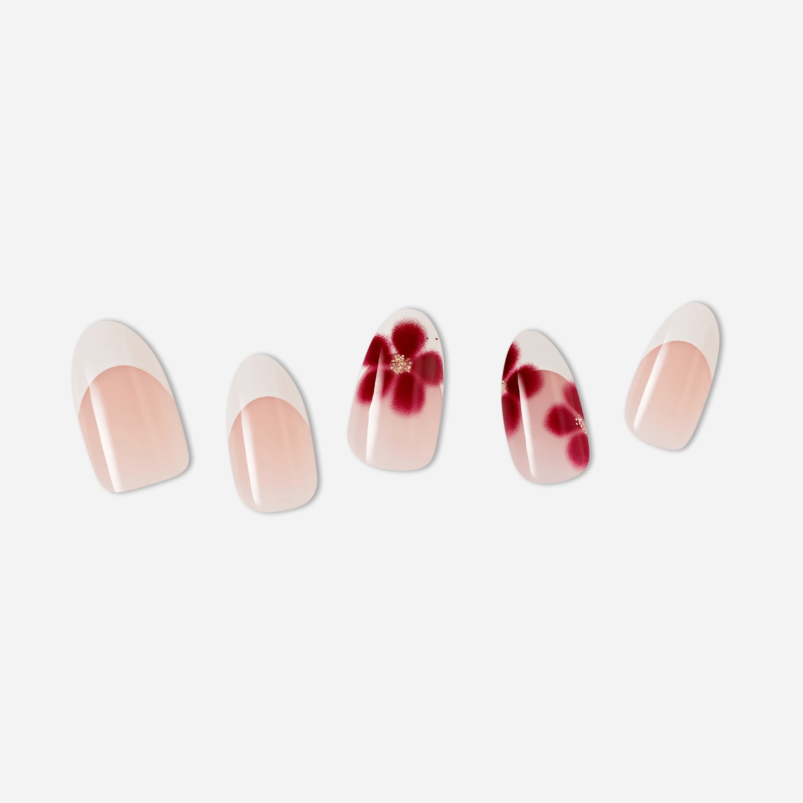 Nude · Pink · Red nail art