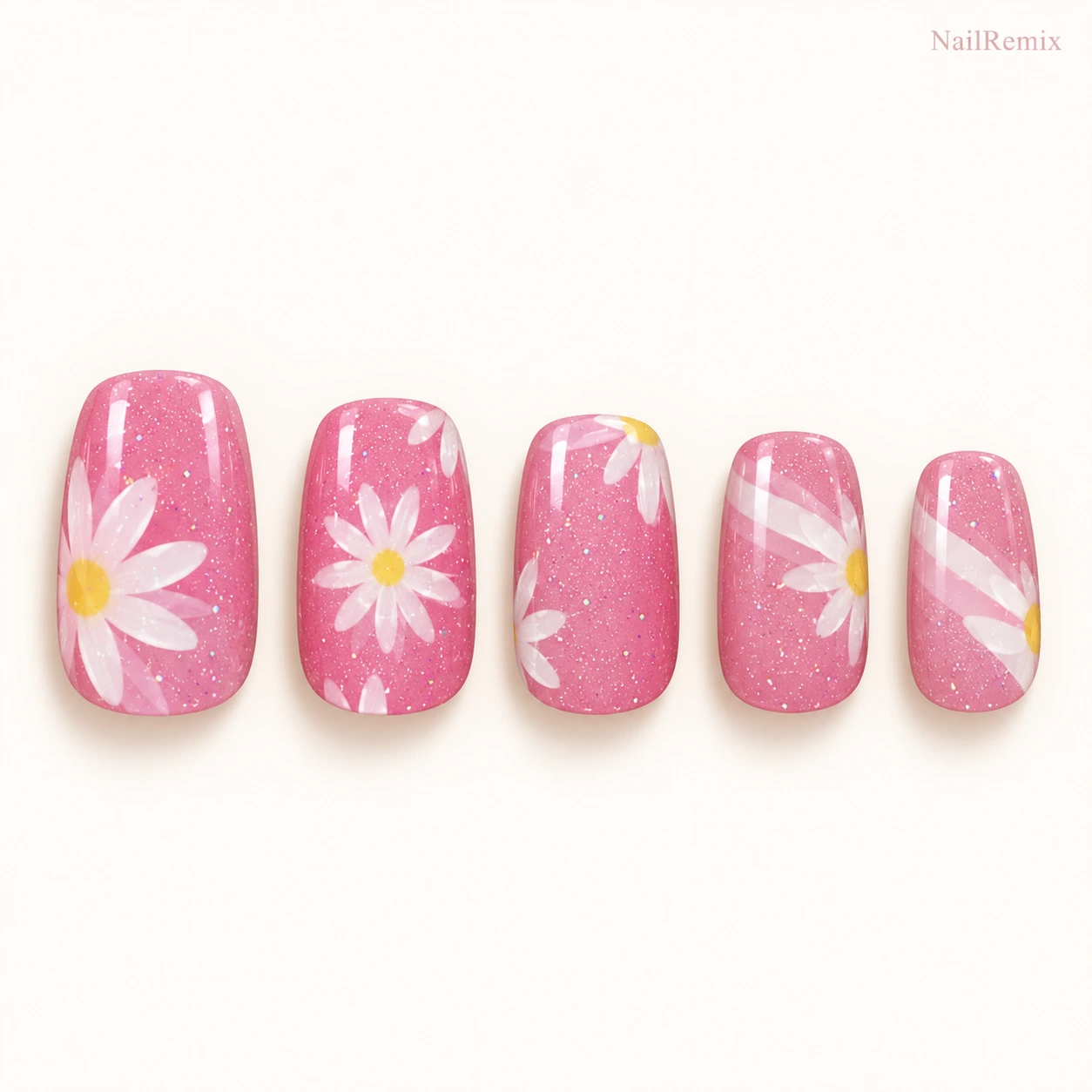 Pink · Fine shimmer · Ombré
