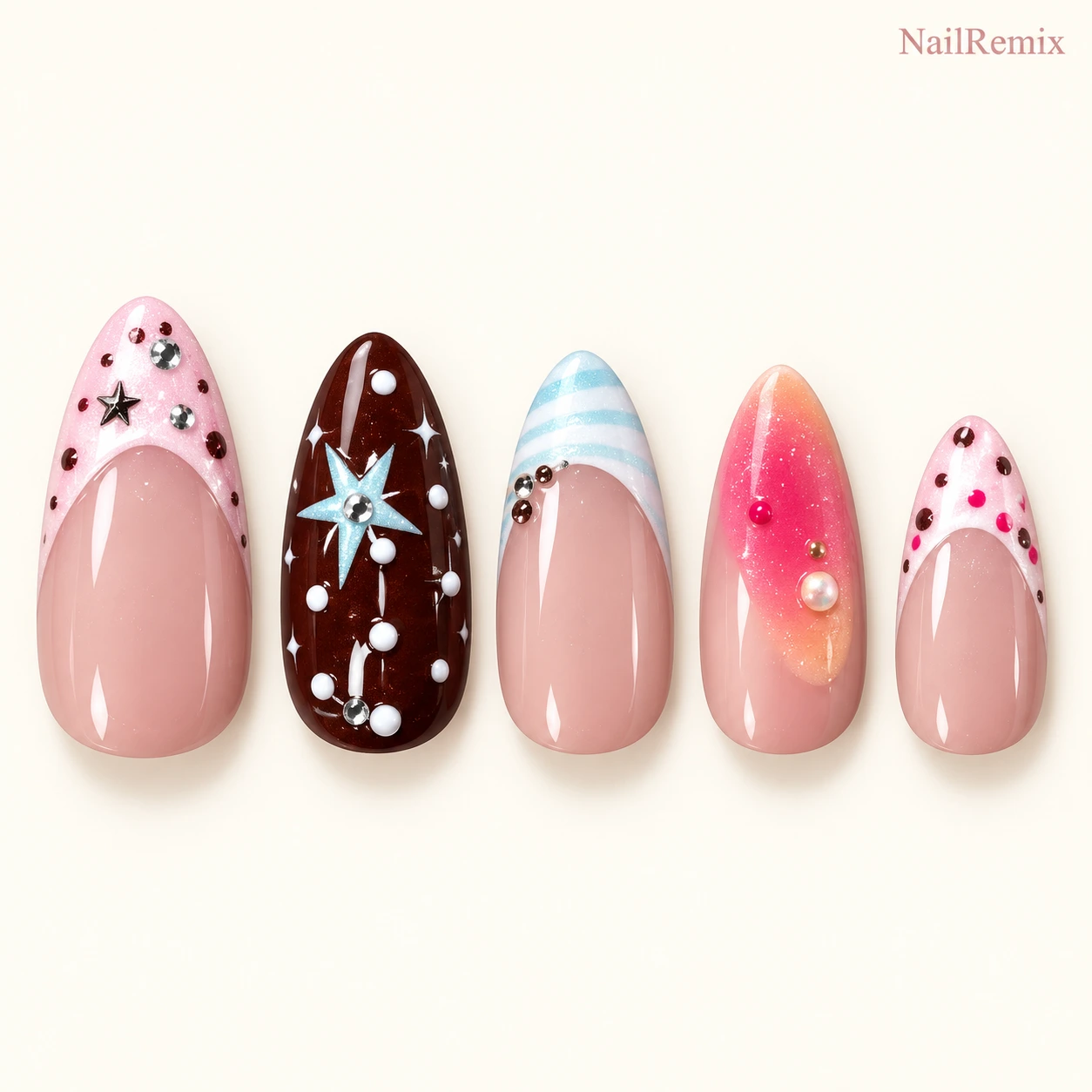 Pink · Red · Brown
