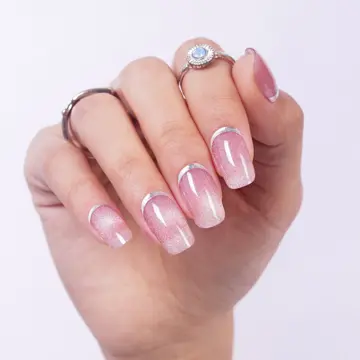 Pink · Purple · Ombré nail art